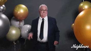 Harold Bishop Party GIF by Neighbours (Official TV Show account)