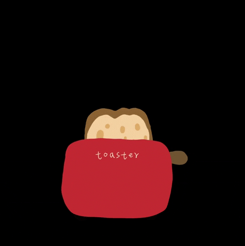 PhoebeWei food red toast toaster GIF