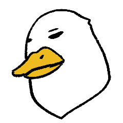 Bird Duck Sticker by Goose Tang