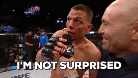Im Not Surprised Nate Diaz GIF by UFC - Find & Share on GIPHY