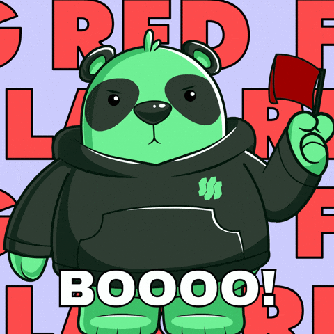 I Dont Like You Red Flag GIF by SuperVerse
