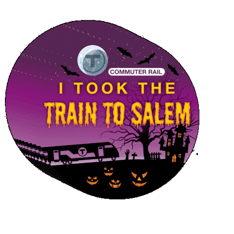 Commuter Rail Halloween Sticker by gykantler
