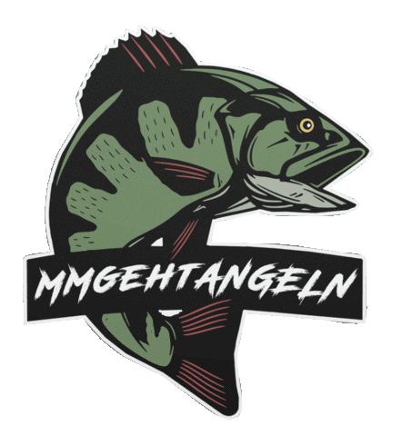 Fishing Bass Sticker by markusmuehlbauer