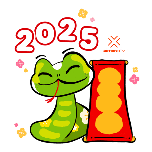 Chinese New Year Snake Sticker by ActionCity Singapore