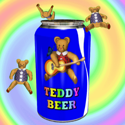 Teddy Bear Beer GIF