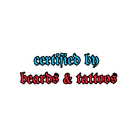 BEARDS & TATTOOS Sticker