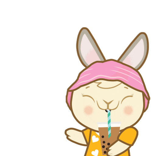 Bunny Drinking Sticker by familiesforlife.sg