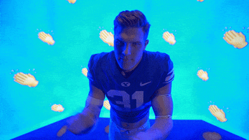 Byu Football Clapping GIF by BYU Cougars