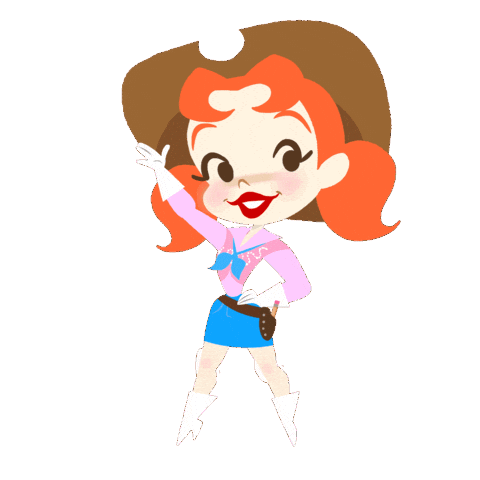 Cowgirl Joanna Davidovich Sticker