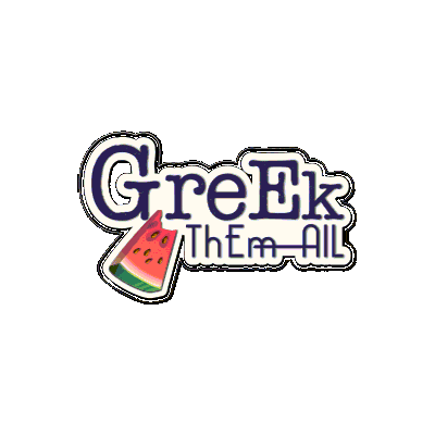 Greek Them All Party Sticker