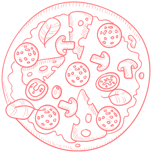 Pizza Sticker by raumwerk