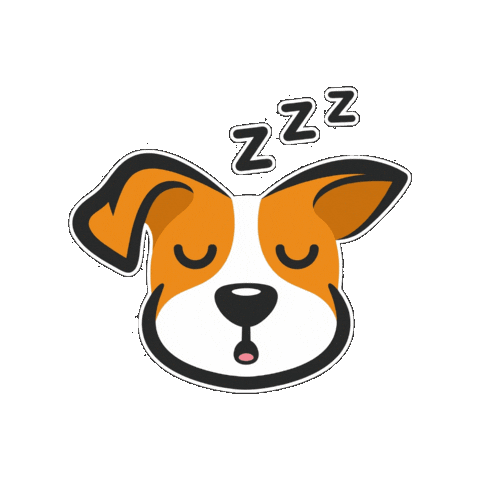 Sleepy Dog Sticker by Lero Lero