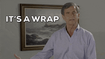 Political gif. Joe Sestak gestures dramatically and says, “It’s a wrap.”