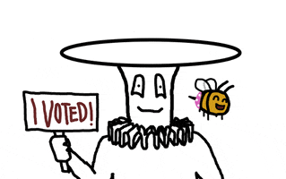 vote politics king sign bee GIF