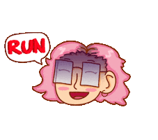 Angry Run Sticker