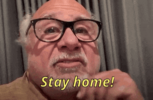 Stay Home Danny Devito GIF by GIPHY News