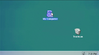 Deleting My Computer on Desktop 90s Aesthetic