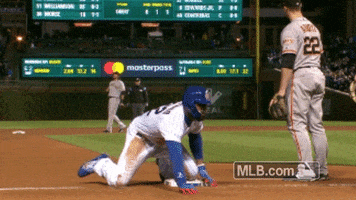 chicago cubs fist pump GIF by MLB