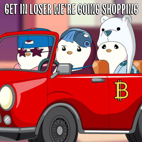 Get In Shopping Spree GIF by Pudgy Penguins