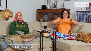 Watching Tv Tim And Leanne GIF by Gogglebox Australia