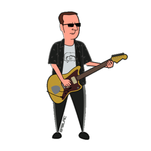 Guitar Punk Sticker
