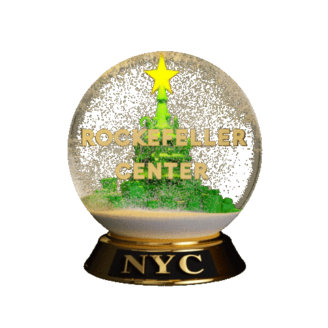 New York Christmas Sticker by Rockefeller Center