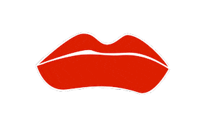 Lips Bite Sticker by Katy Beveridge