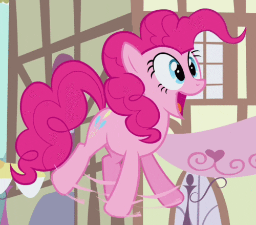  dancing happy excited my little pony pinkie pie GIF