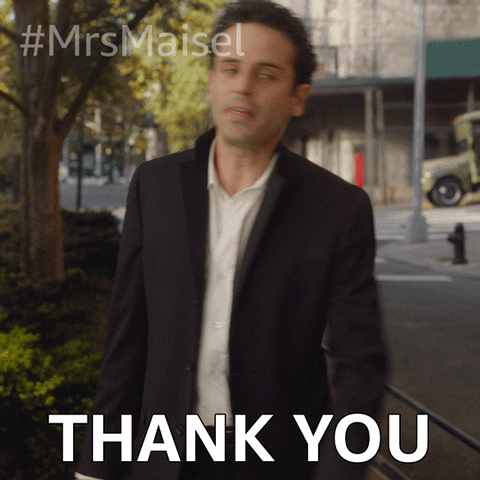 Lenny Bruce Thank You GIF by The Marvelous Mrs. Maisel