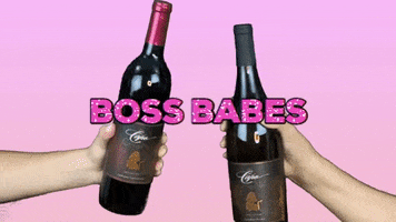 LeahVanDale cheers wine drinks salute GIF