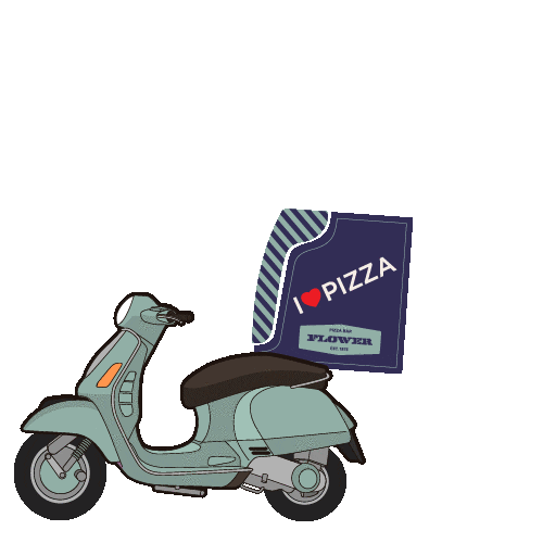Flower Pizza Athens Sticker