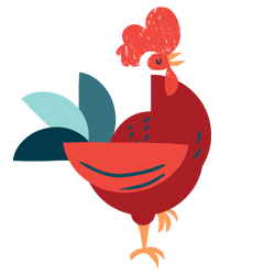 Chicken Keep It Real Sticker by Seven Sundays