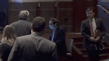 Bill Barr Elbow Bump GIF by GIPHY News