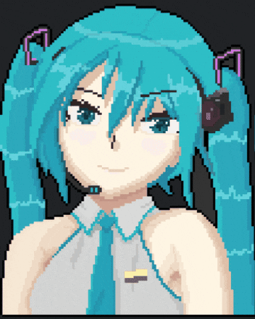 Hatsune Miku Pixel Art GIF