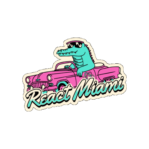 React Miami Sticker