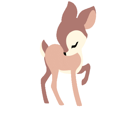 Forest Deer Sticker by BABAUBA