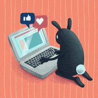 juliakotowski hearts thumbs up social media laptop GIF