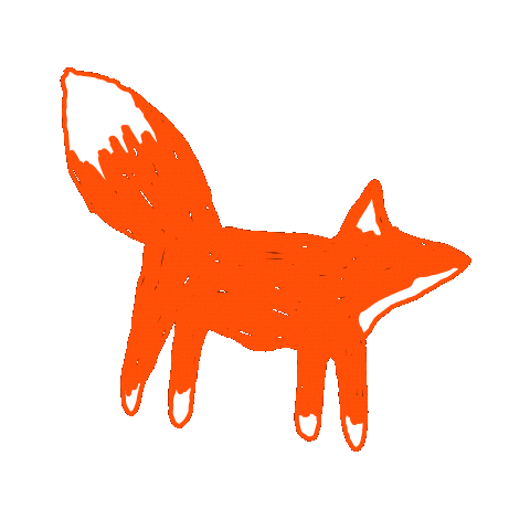 Fox Orange Sticker by MarionMenardi
