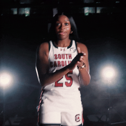 Womens Basketball Celebration GIF by Gamecock Athletics