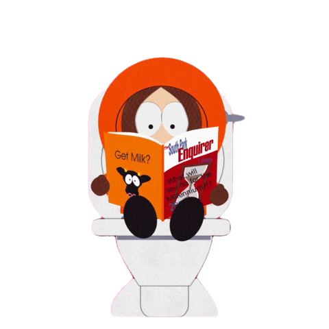 Kenny Mccormick Toilet Sticker by South Park