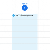 Paternity leave google calendar GIF
