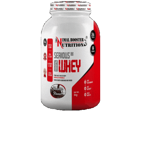 Whey Protein Sticker by animal booster nutrition.