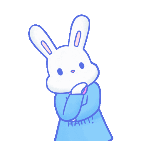 Bunny Think Sticker