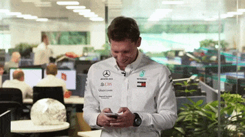 Formula 1 Laughing GIF by Mercedes-AMG Petronas Motorsport