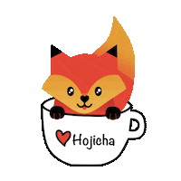 Fox Tea Sticker by Hojicha Co.