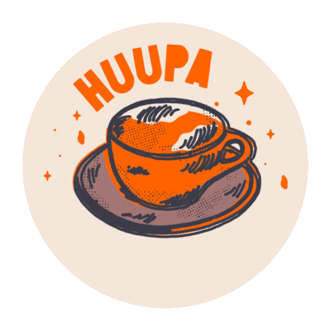 Morning Cafe Sticker by Huupa Coffee