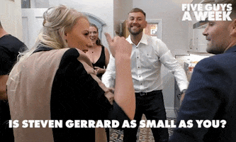 Steven Gerrard Joke GIF by Five Guys A Week