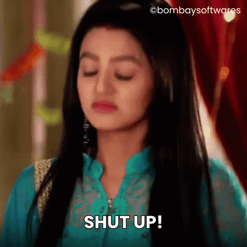 Angry Shut Your Mouth GIF by Bombay Softwares