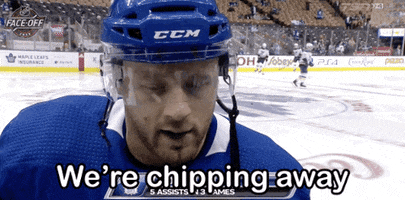 Chipping Away Ice Hockey GIF by NHL