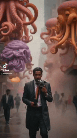 Travel Octopus GIF by systaime